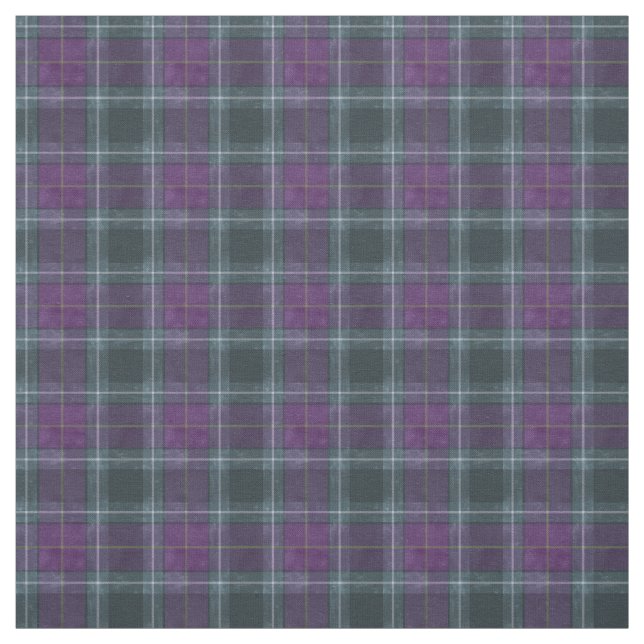 Tissu Tartan Violet Vert Crépuscule (Échantillon)
