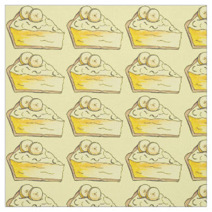 Tissu Tarte à la crème de banane jaune Dessert Produits
