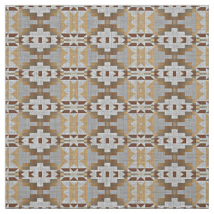 Tissu Taupe Beige Tan foncé gris Brown Aspect ethnique