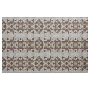 Tissu Taupe Brown gris foncé Khaki Beige Ethnic Look