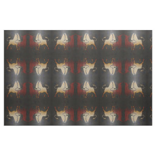 Tissu Taurean Bulls Animal Art Abstrait