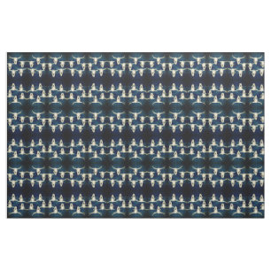 Tissu Taureau de l'Ouest Pays Russe Indigo Blue