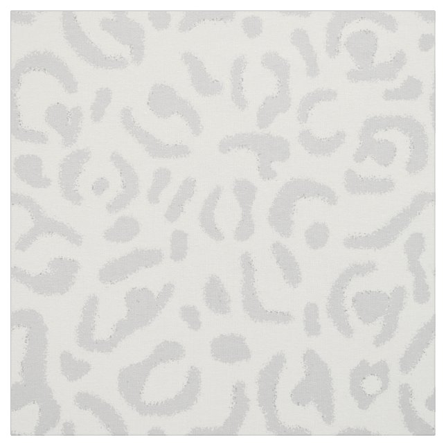 Tissu Tcheetah gris et blanc (Échantillon)