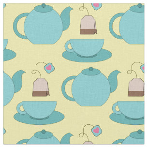 Tissu Tea Cup et Pot Cute Café Barista