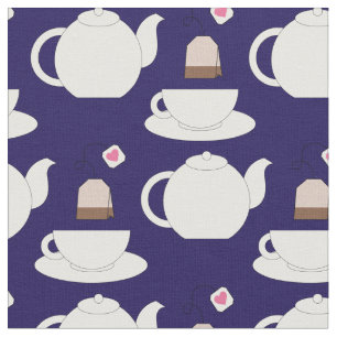 Tissu Tea Cup et Pot Cute Café Barista
