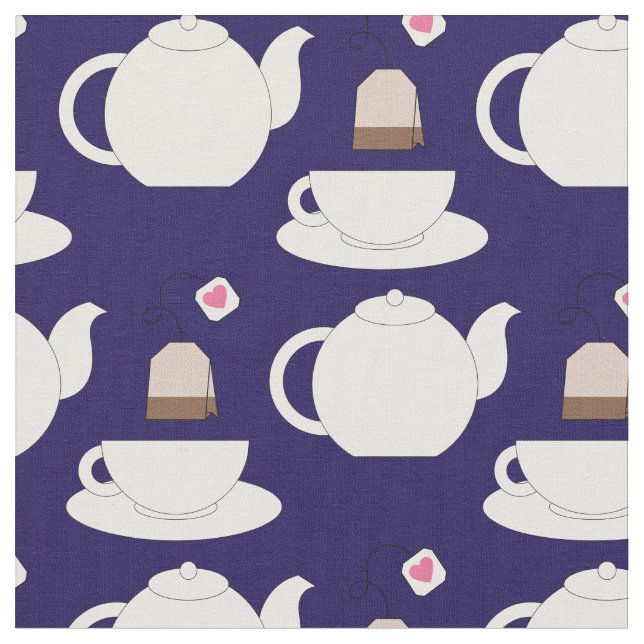 Tissu Tea Cup et Pot Cute Café Barista (Fermer)