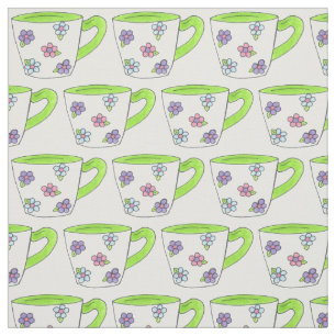 Tissu Tea Tea Pink Rose Violet Floral