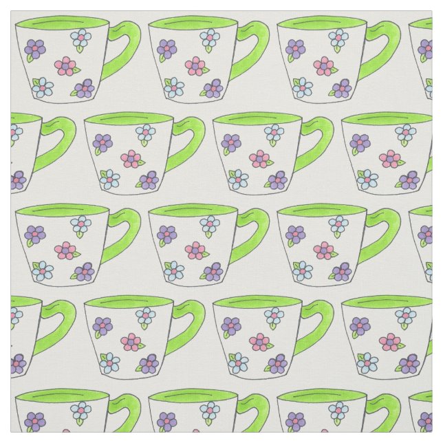 Tissu Tea Tea Pink Rose Violet Floral (Échantillon)