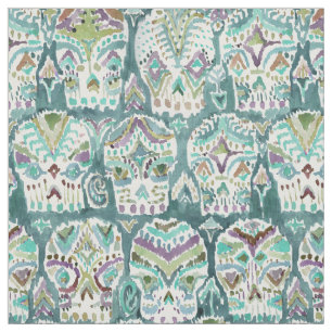 Tissu Teal se fanent crâne de sucre de CRÂNES de CARPE