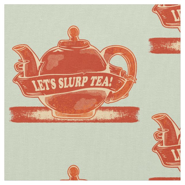 Tissu Teapot Drôle Thé à Boire (Fermer)