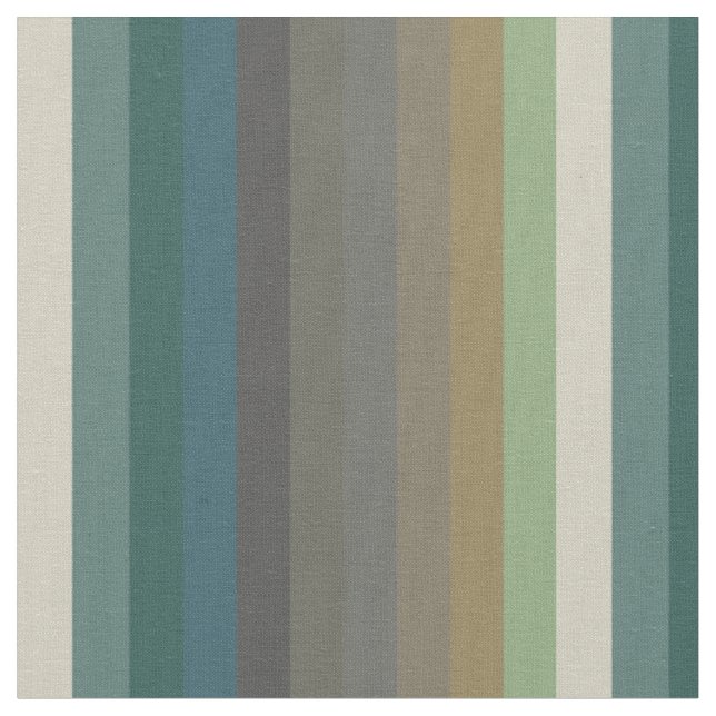 Tissu Teintes sarcelle et rayures vert mousse  (Fermer)