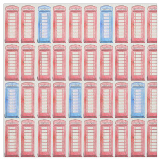Tissu Téléphones britanniques rouges