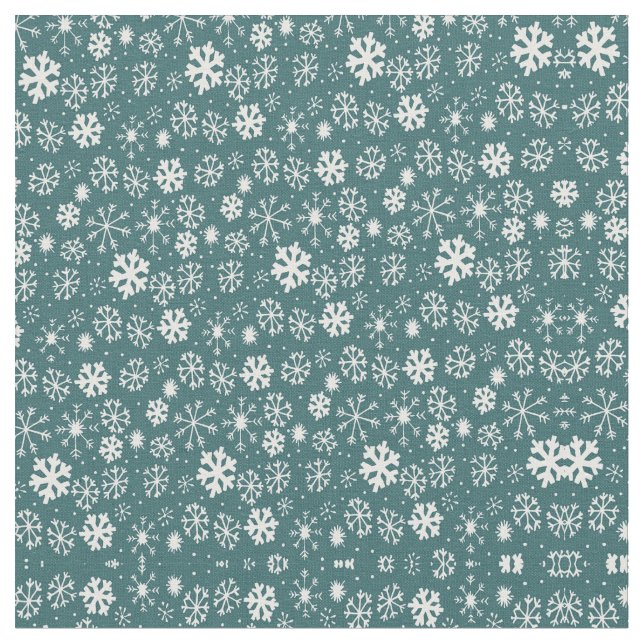 Tissu Tempête De Neige Dans Le Bleu Aqua (Fermer)