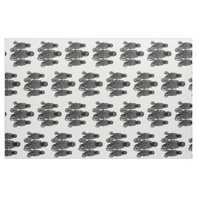 Tissu Tendance Zebra Herd sur Zebra Imprimer (Fat Quarter)