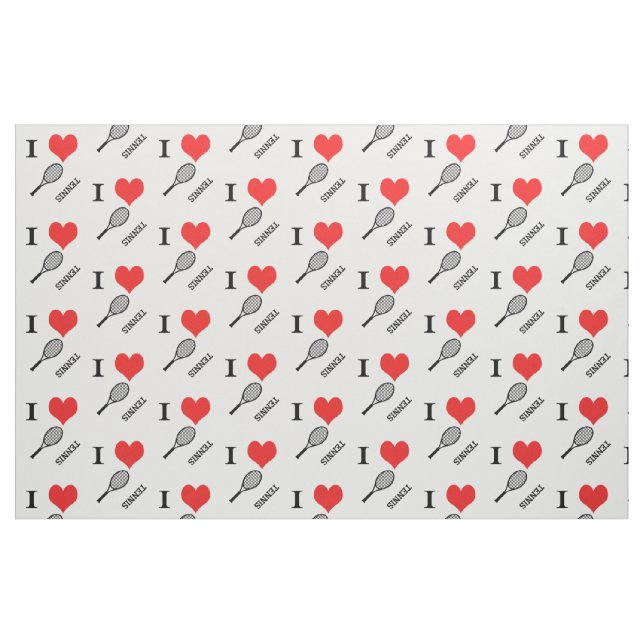Tissu Tennis du coeur I (Fat Quarter)
