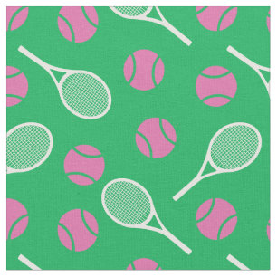 Tissu Tennis: raquettes blanches - personnalisables !