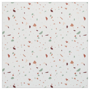 Tissu Terracotta Terrazzo avec Sienna et Mint Green