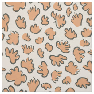 Tissu Terrazzo Organique Dense Abricot Sourd Abstrait