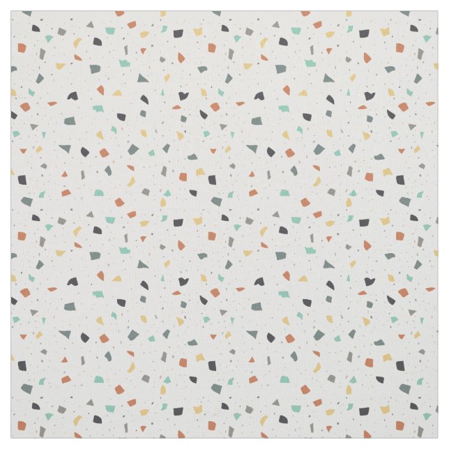 Tissu Terrazzo Tile Confetti Style Moderne Tons de Terre (Échantillon)