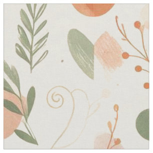 Tissu Terre Cuite Brûlée Sage Poussiéreux Boho Fougère d