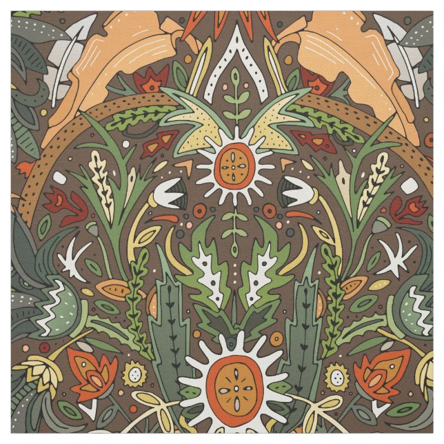 Tissu Terre damassée victorienne (Échantillon)