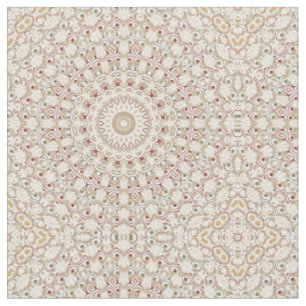 Tissu Terre de Sienne et Mandala à motif Rouille