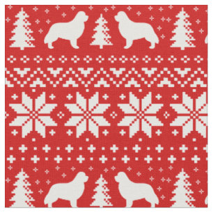 Tissu Terre-Neuve silhouette le motif de Noël