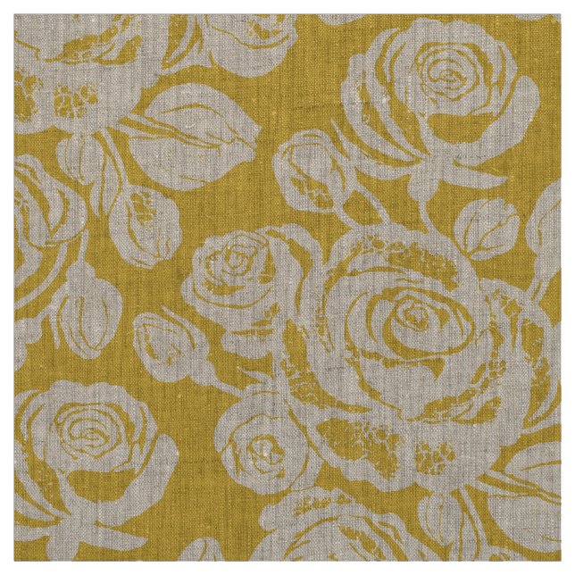 Tissu Terre Rose Cendrillon Or (Échantillon)