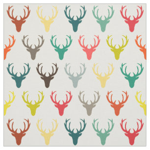 Tissu tête de cerf rétro crème simple