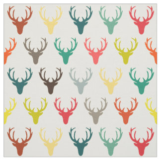 Tissu tête de cerf rétro crème simple