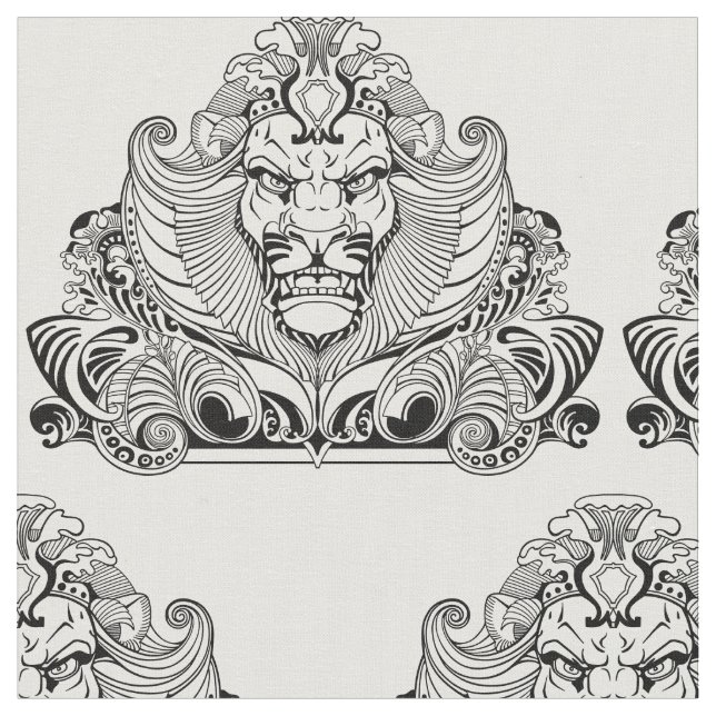 Tissu tête de lion (Fermer)