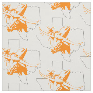Tissu Tête De Tige Orange Avec Casquette Cowboy Au Texas