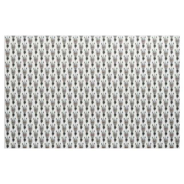 Tissu tête de zèbre blanche (Yard)
