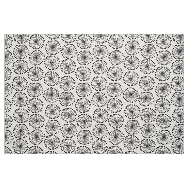 Tissu Têtes de graines - Noir sur Blanc (Fat Quarter)