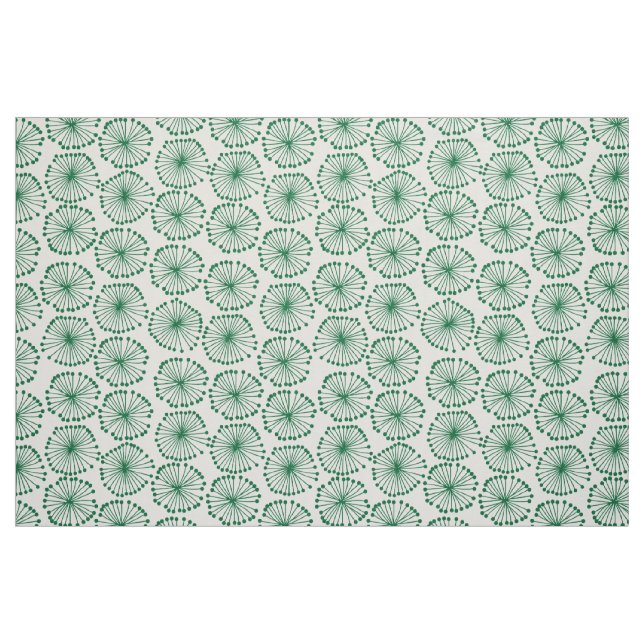 Tissu Têtes de semence - Vert de forêt sur blanc (Fat Quarter)