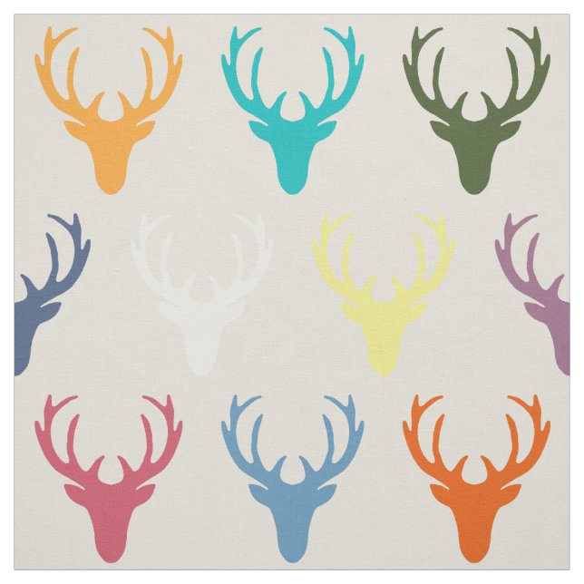 Tissu Têtes simples de cerfs communs de Seaview (Échantillon)