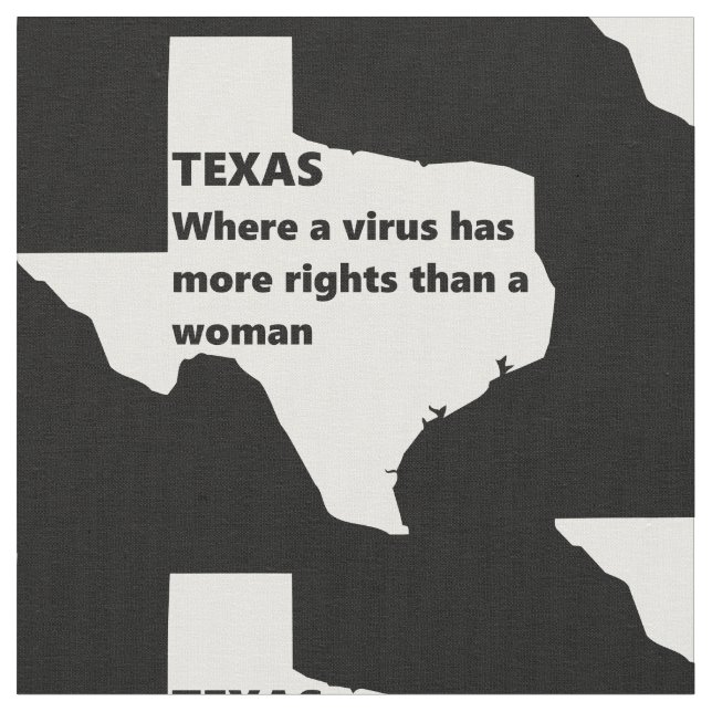 Tissu texas droits des femmes covid blanc (Fermer)