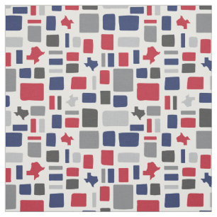 Tissu Texas Red & Blue Wonky Carrés & Rectangles