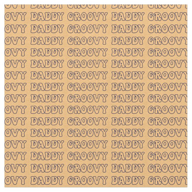 Tissu Texte super de Daddy Hippy sur Brown (Fermer)