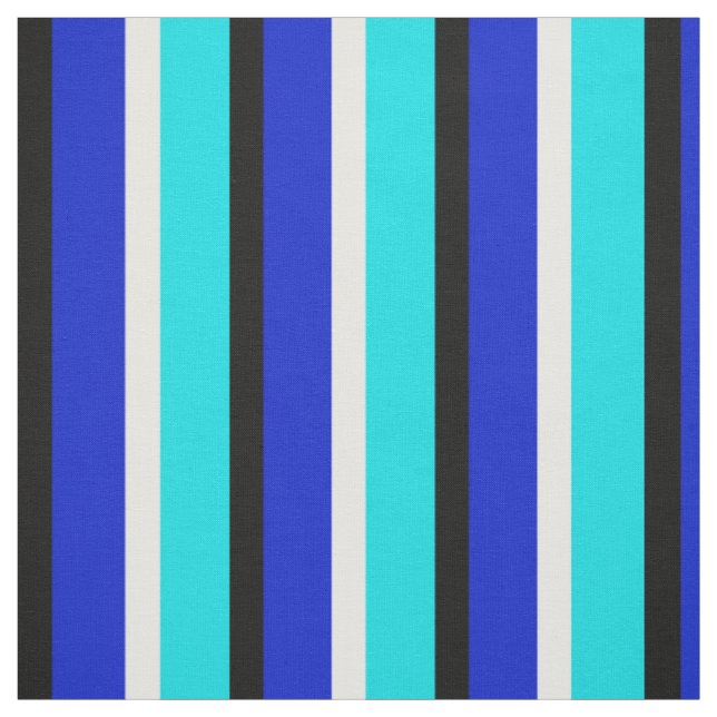 Tissu Textile bleu Cyan Stripes (Échantillon)