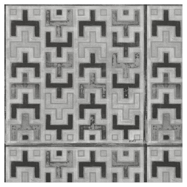 Tissu Textile de boue africain avec Motifs géométriques (Fermer)