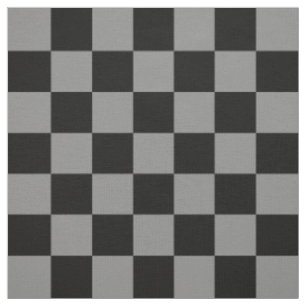 Tissu Textile Motif cendre gris et noir Checker