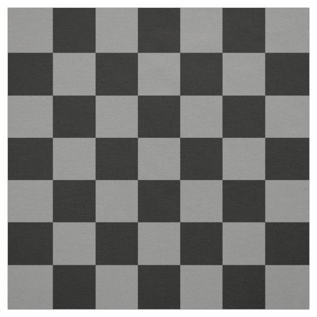 Tissu Textile Motif cendre gris et noir Checker (Échantillon)