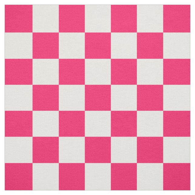 Tissu Textile Motif Pink White Checker (Échantillon)