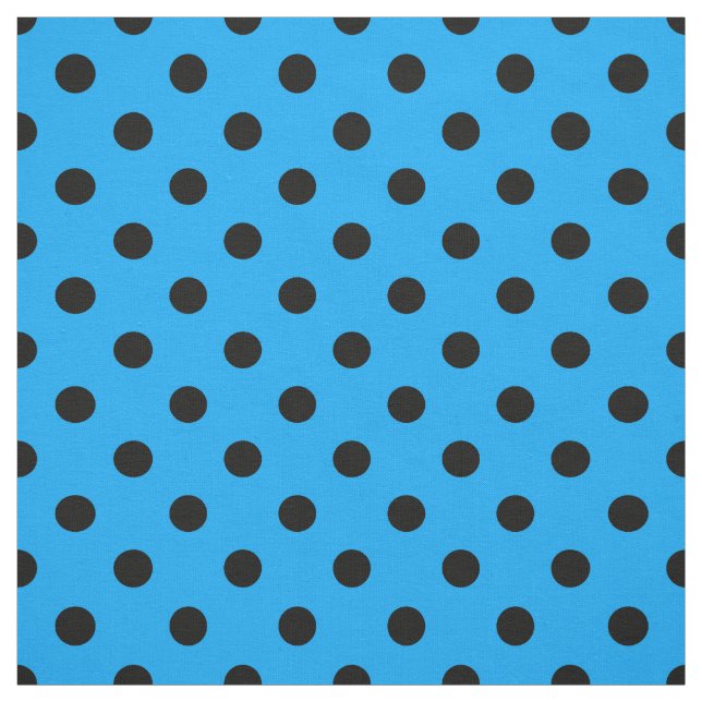 Tissu Textile Pois noir bleu (Échantillon)