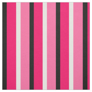 Tissu Textile rose Hot Pink Stripes