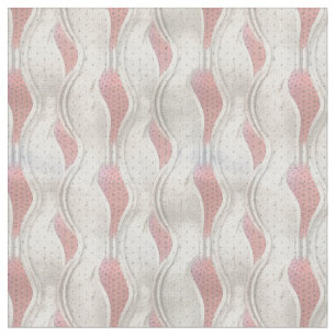 Tissu Texture abstraite gras 3D métallique rouge et crèm