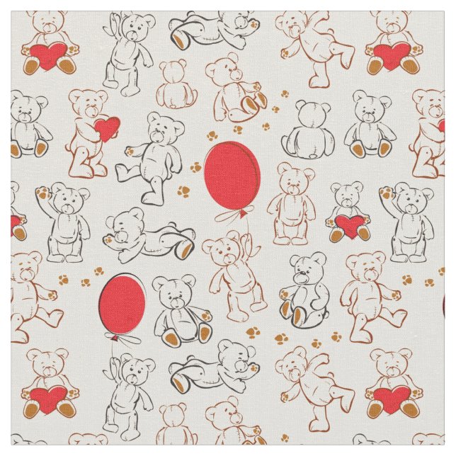 Tissu Texture avec le nounours (Fermer)