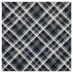 Tissu texture blanche noire classique checkered de plaid