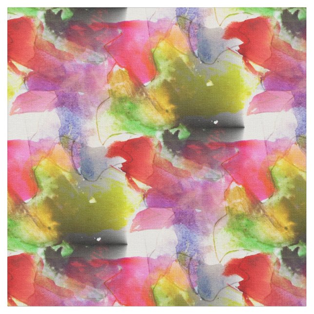 Tissu Texture de conception aquarelle rouge, jaune (Fermer)